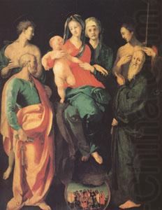 Jacopo Pontormo The Virgin and Child with Four Saints and the Good Thief with (mk05) china oil painting image